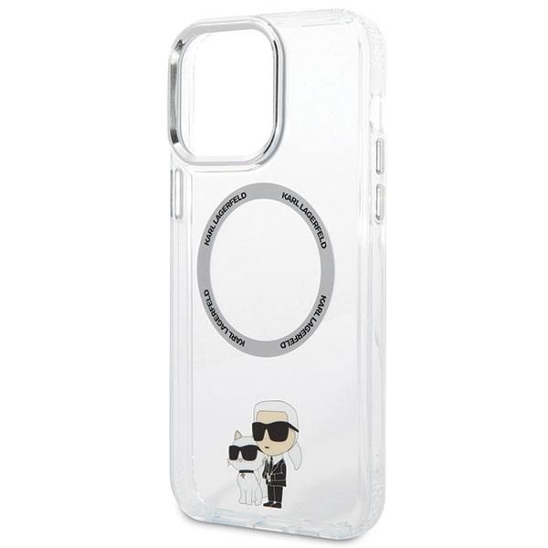 Aizmugurējais vāciņš Karl Lagerfeld Karl Lagerfeld KKLHMP13XHNKCIT iPhone 13 Pro Max 6.7" hardcase transparent Iconic Karl&Choupette Magsafe