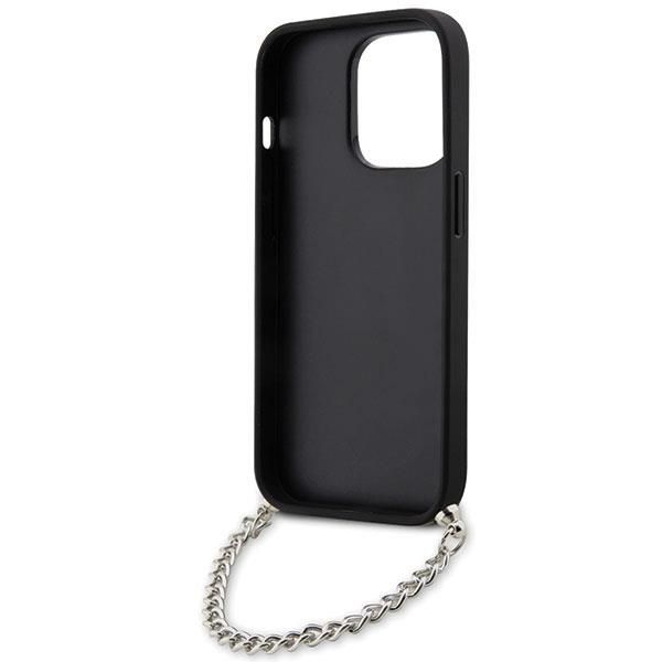 Aizmugurējais vāciņš Karl Lagerfeld Karl Lagerfeld KLHCP14LSACKLHPK iPhone 14 Pro 6.1" black/black hardcase Saffiano Monogram Chain