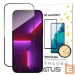 Protective glass Wozinsky  Super Durable Full Screen Tempered Glass with Frame Case Friendly Wozinsky Full Glue iPhone 15 - Black 