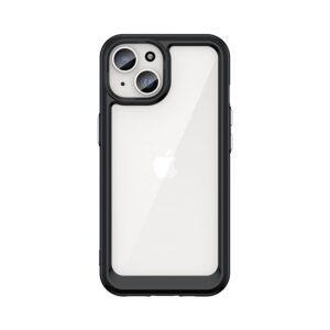 Nugarėlės dėklai Hurtel  Reinforced case with flexible frame for iPhone 15 Plus Outer Space - black 