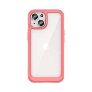 Nugarėlės dėklai Hurtel - Outer Space reinforced case with flexible frame for iPhone 15 - red 
