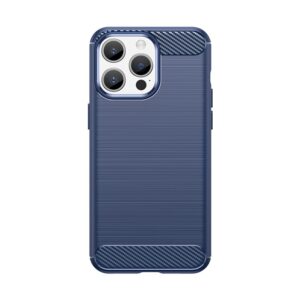 Aizmugurējais vāciņš Hurtel  Flexible carbon pattern case for iPhone 15 Pro Max Carbon Case - blue 