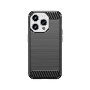 Aizmugurējais vāciņš Hurtel  Flexible carbon pattern case for iPhone 15 Pro Carbon Case - black 