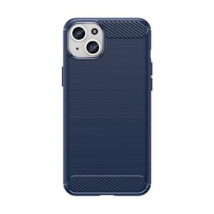 Back panel cover Hurtel  Flexible carbon pattern case for iPhone 15 Plus Carbon Case - blue 