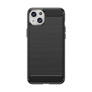 Back panel cover Hurtel  Flexible carbon pattern case for iPhone 15 Plus Carbon Case - black 