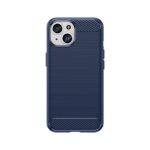 Back panel cover Hurtel  Flexible Carbon Case with a carbon pattern for iPhone 15 - blue 