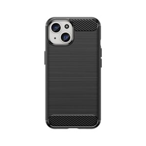 Back panel cover Hurtel  Flexible Carbon Case with carbon pattern for iPhone 15 - black 