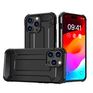 Aizmugurējais vāciņš Hurtel  iPhone 15 Pro Hybrid Armor case - black 