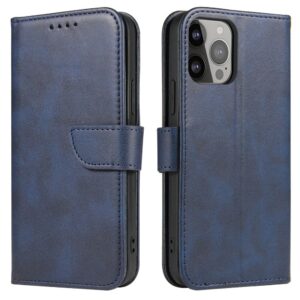 Aizmugurējais vāciņš Hurtel - Flip Stand Wallet Case for iPhone 15 Pro Max Magnet Case - Blue 