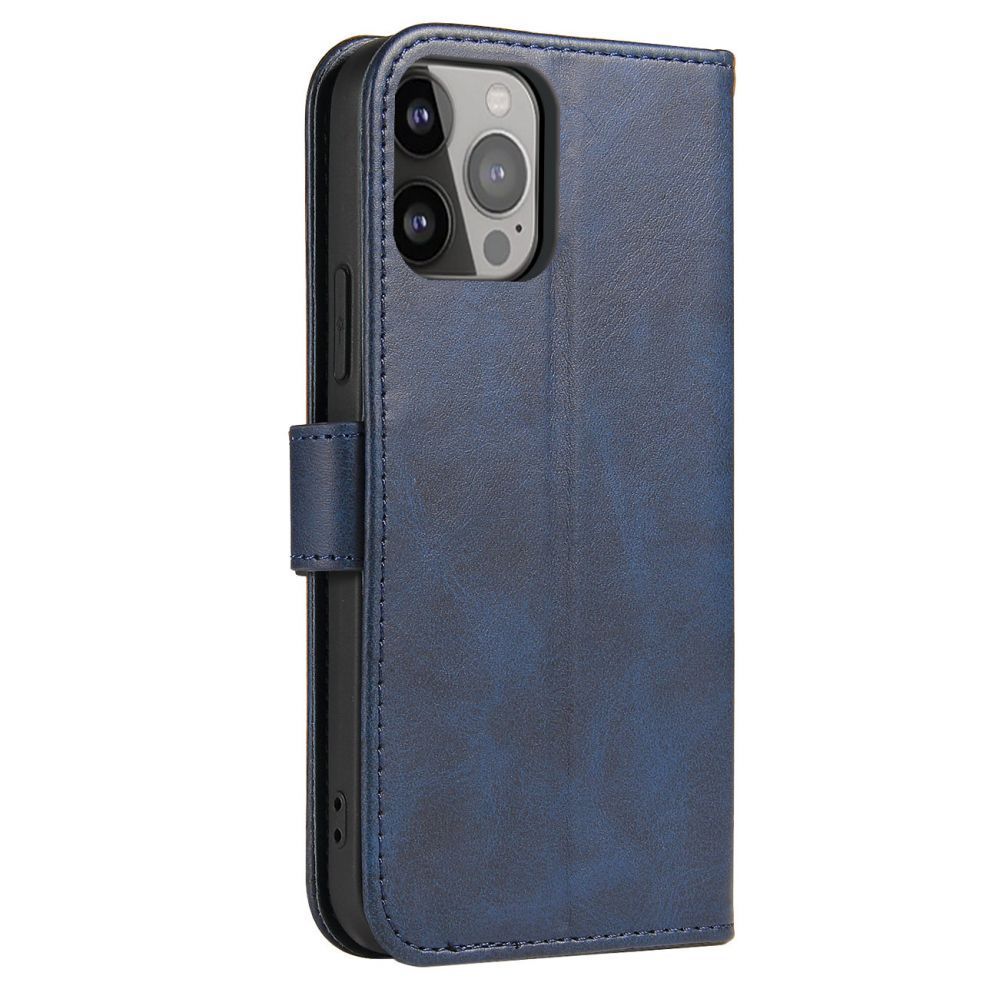 Aizmugurējais vāciņš Hurtel - Flip Stand Wallet Case for iPhone 15 Pro Max Magnet Case - Blue