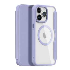Nugarėlės dėklai Dux Ducis  iPhone 15 Pro Max Magnetic MagSafe Flip Case Dux Ducis Skin X Pro - Purple 