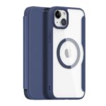 Back panel cover Dux Ducis - Dux Ducis Skin X Pro Magnetic Flip MagSafe Case iPhone 15 Plus - Blue 