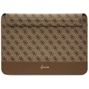 Aizmugurējais vāciņš Guess  Guess 4G Stripe Metal Logo case for a 14" laptop - brown