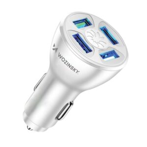 Cable Wozinsky  Wozinsky WCCAW 50W 4x USB-A QC car charger - white 