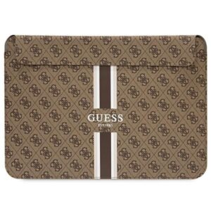 Aizmugurējais vāciņš Guess  Guess 4G Printed Stripes cover for a 14" laptop - brown