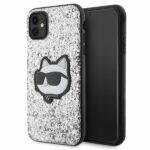 Nugarėlės dėklai Karl Lagerfeld  Karl Lagerfeld KLHCN61G2CPS iPhone 11 / Xr 6.1" silver/silver hardcase Glitter Choupette Patch 