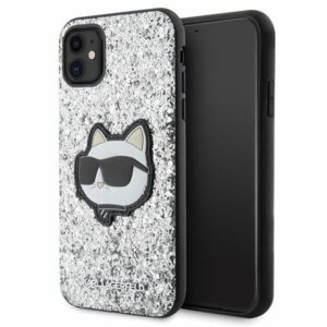 Aizmugurējais vāciņš Karl Lagerfeld  Karl Lagerfeld KLHCN61G2CPS iPhone 11 / Xr 6.1" silver/silver hardcase Glitter Choupette Patch 