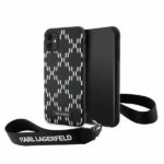 Nugarėlės dėklai Karl Lagerfeld  Karl Lagerfeld KLHCN61SAKLMBSK iPhone 11 / Xr 6.1" black/black hardcase Monogram Losange Saffiano 