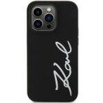 Back panel cover Karl Lagerfeld  Karl Lagerfeld KLHCN61SKSVGK iPhone 11 / Xr 6.1" black/black hardcase Silicone Signature 