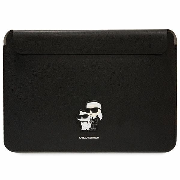 Tagakaaned Karl Lagerfeld Karl Lagerfeld Saffiano Karl&Choupette case for a 14" laptop - black