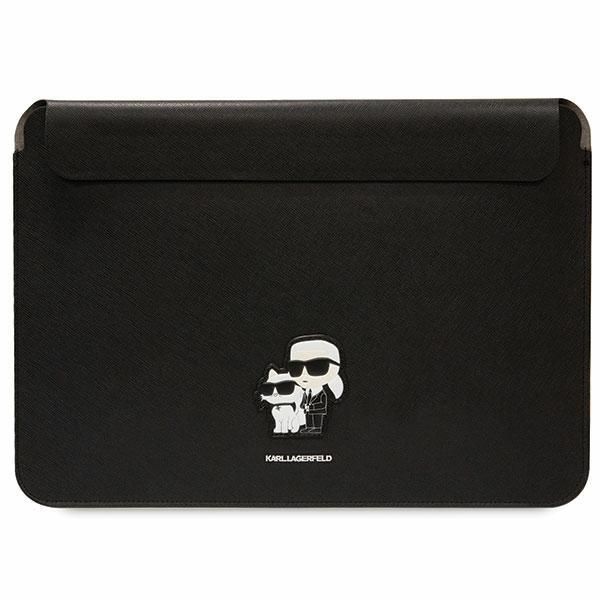 Tagakaaned Karl Lagerfeld Karl Lagerfeld Saffiano Karl&Choupette case for a 16" laptop - black