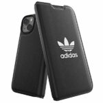 Back panel cover Adidas  Adidas OR Booklet Case BASIC iPhone 14 6.1" black/black white 50181 