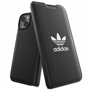 Aizmugurējais vāciņš Adidas  Adidas OR Booklet Case BASIC iPhone 14 6.1" black/black white 50181 