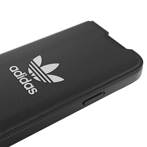 Back panel cover Adidas Adidas OR Booklet Case BASIC iPhone 14 6.1" black/black white 50181