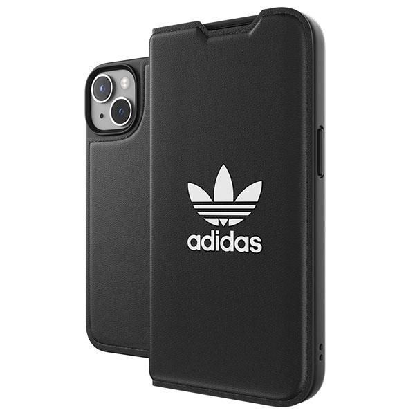 Back panel cover Adidas Adidas OR Booklet Case BASIC iPhone 14 6.1" black/black white 50181