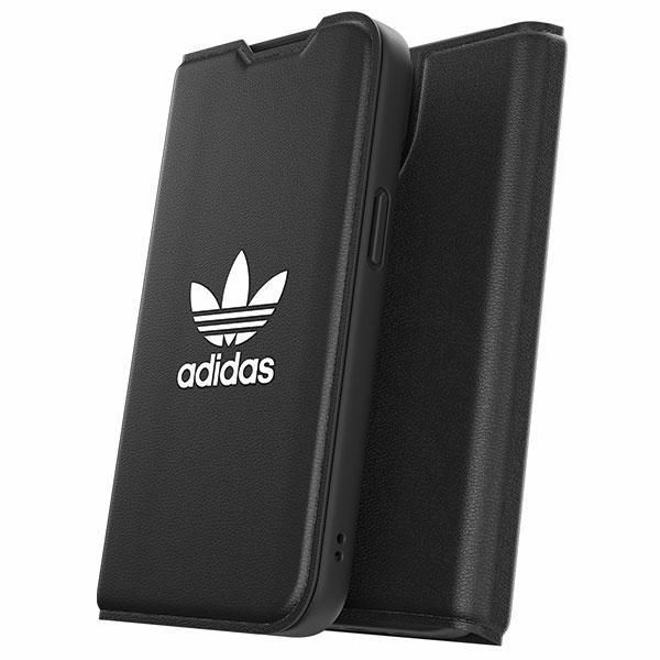 Back panel cover Adidas Adidas OR Booklet Case BASIC iPhone 14 6.1" black/black white 50181