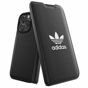 Aizmugurējais vāciņš Adidas  Adidas OR Booklet Case BASIC iPhone 14 Pro 6.1" black/black white 50182 