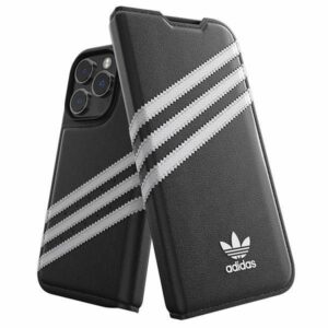Aizmugurējais vāciņš Adidas  Adidas OR Booklet Case PU iPhone 14 Pro black/white 50196 