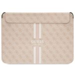 Aizmugurējais vāciņš Guess  Guess 4G Printed Stripes cover for a 14" laptop - pink