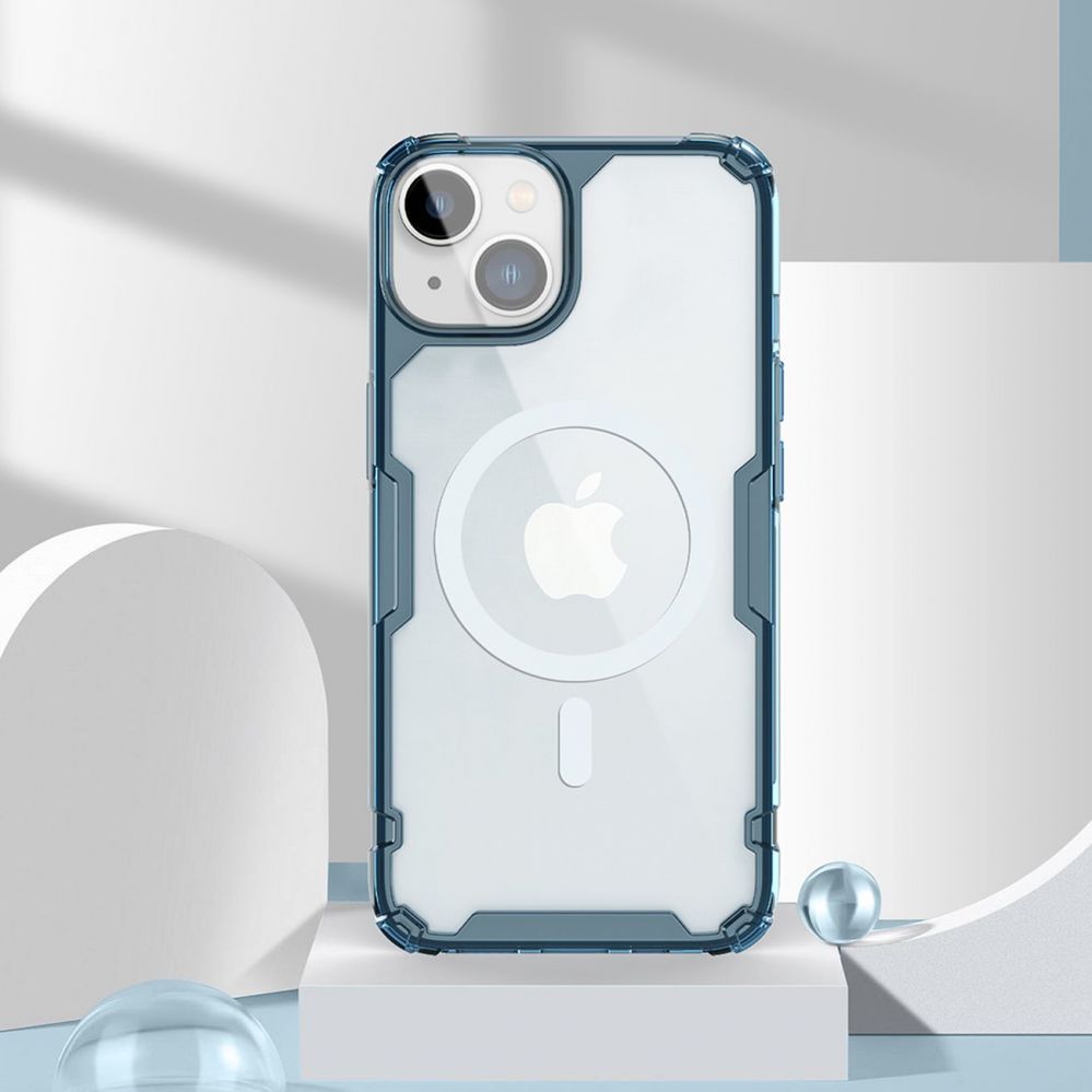 Back panel cover Nillkin Nillkin Nature Pro armored case with MagSafe for iPhone 15 Plus - blue
