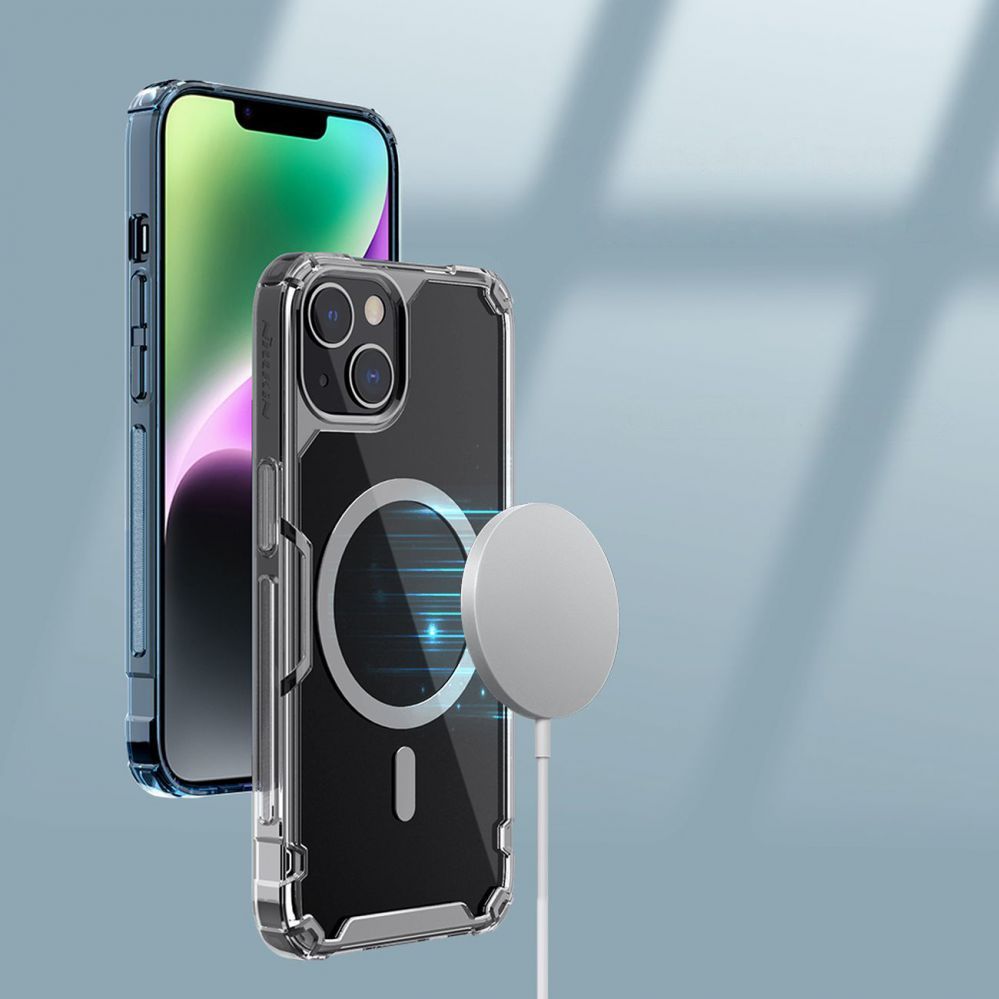 Back panel cover Nillkin Nillkin Nature Pro armored case with MagSafe for iPhone 15 Plus - blue