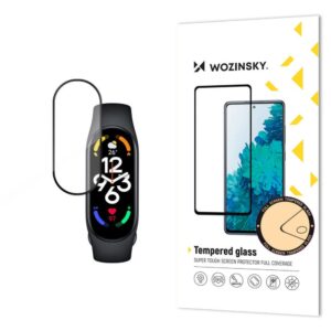 Aizmugurējais vāciņš Wozinsky  Durable Wozinsky Full Glue Full Screen Tempered Glass with Frame for Xiaomi Mi Band 8 - Black 
