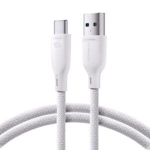 Kabelis Joyroom  Joyroom Multi-Color Series S-A34 USB-A / USB-C 100W Cable 1m - White