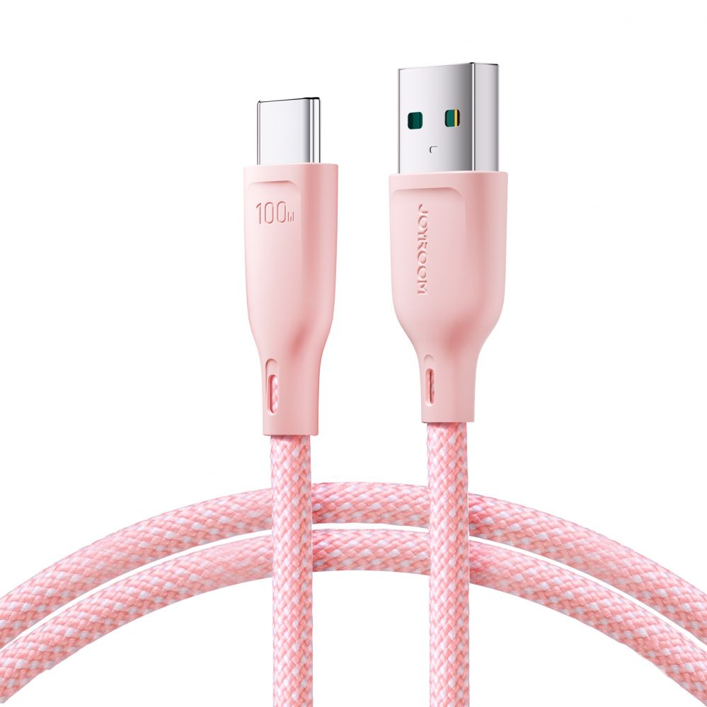 Cable Joyroom Joyroom Multi-Color Series S-A34 USB-A / USB-C Cable 100W 1m - Pink