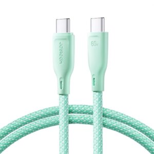 Kabelis Joyroom  Joyroom Multi-Color Series S-A34 USB-C / USB-C PD 60W cable 1m - green