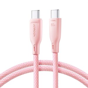 Kabelis Joyroom  Joyroom Multi-Color Series S-A34 USB-C / USB-C PD 60W 1m Cable - Pink