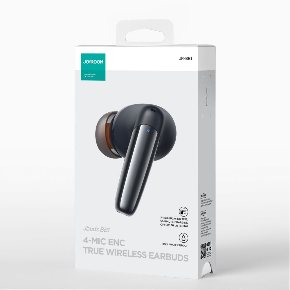 Muu Joyroom Joyroom Jbuds Series JR-BB1 TWS In-Ear Wireless Headphones - Black