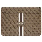 Aizmugurējais vāciņš Guess  Guess 4G Printed Stripes cover for a 16" laptop - brown 