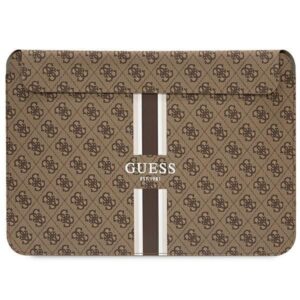 Aizmugurējais vāciņš Guess  Guess 4G Printed Stripes cover for a 16" laptop - brown 