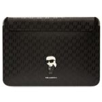 Tagakaaned Karl Lagerfeld  Karl Lagerfeld Saffiano Monogram Ikonik case for a 16" laptop - black 