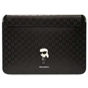 Nugarėlės dėklai Karl Lagerfeld  Karl Lagerfeld Saffiano Monogram Ikonik case for a 16" laptop - black 
