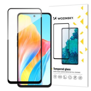 Aizmugurējais vāciņš Wozinsky  Durable Wozinsky Full Glue Full Screen Tempered Glass with Frame for Oppo A98 5G - Black 