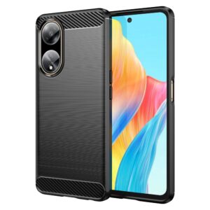Aizmugurējais vāciņš Hurtel  Flexible carbon pattern case for Oppo A98 5G Carbon Case - black 