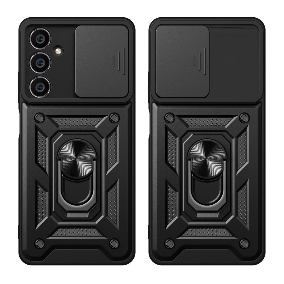 Aizmugurējais vāciņš Hurtel Hybrid Armor Camshield case for Samsung M54 with camera cover - black