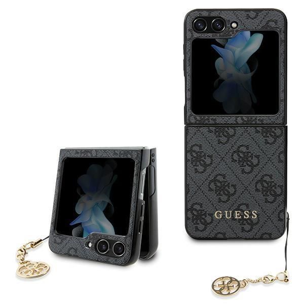 Back panel cover Guess Guess 4G Charms Collection case for Samsung Galaxy Z Flip 5 - gray
