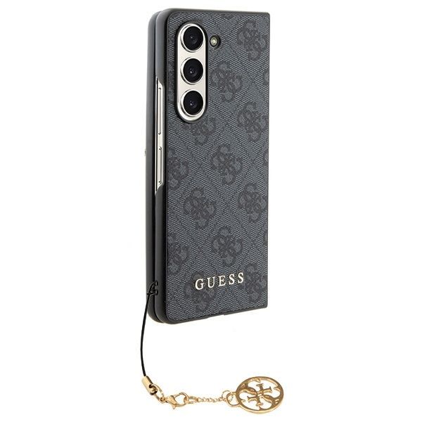 Aizmugurējais vāciņš Guess Guess GUHCZFD5GF4GGR F946 Z Fold5 gray/gray hardcase 4G Charms Collection